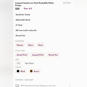 Leopard Suede Low Heel Rockabilly Kitten Pumps